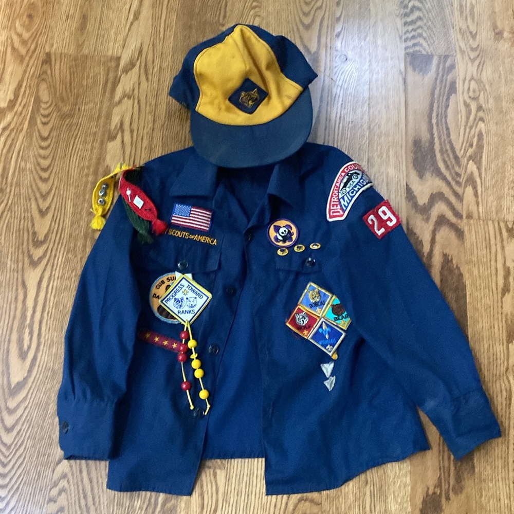 Vintage boys size 8 Boy Scouts of America webelos uniform troop Detroit